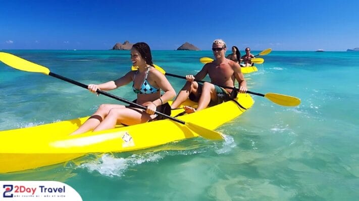 Chèo thuyền kayak, lặn biển