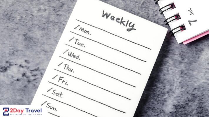 Lên kế hoạch lịch trình cụ thể