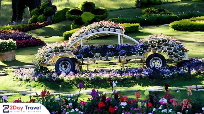 Trang trí tiểu cảnh Festival hoa Đà Lạt năm 2024
