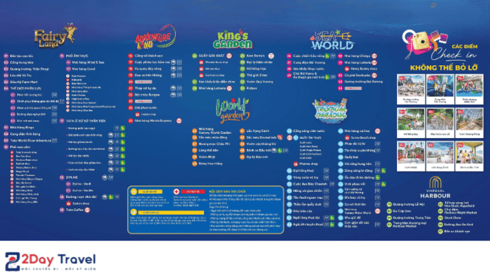 Bản đồ VinWonders Nha Trang cung cấp cái nhìn tổng quát