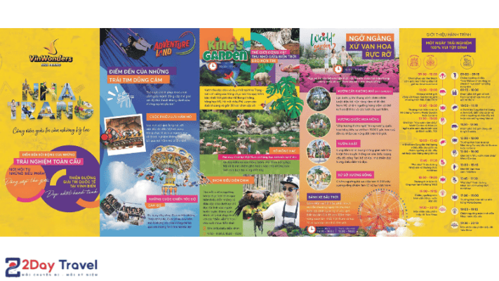 nhiều khu vực hấp dẫn như Khu Adventure Land, King’s Garden, The World’s Garden, Water World, Sea World, Fairy Land và Tata Show.