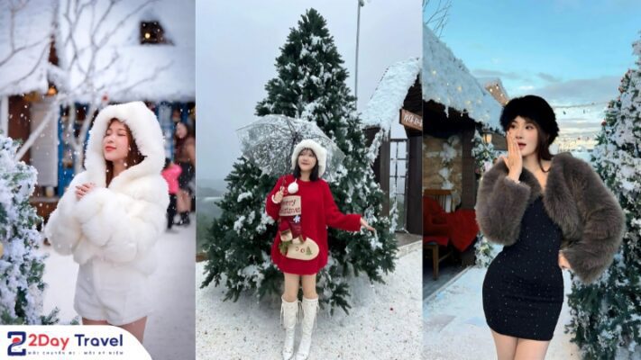 Gợi ý trang phục khi đi check-in tại các quán Cà phê trang trí Giáng sinh