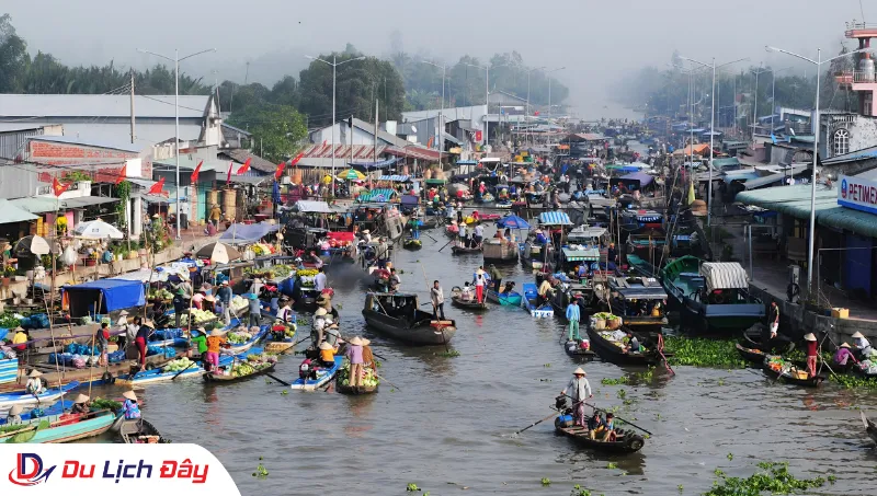 Toàn cảnh nhịp sống thương hồ trên sông tại Chợ nổi Cái Răng trong Tour Chợ Nổi Cái Răng - Cần Thơ