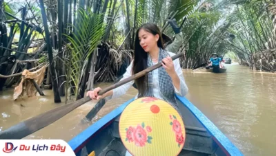 Trải nghiệm chèo xuồng ba lá len lỏi dưới rặng dừa nước trong Tour khám phá Cù Lao Thới Sơn - Mỹ Tho