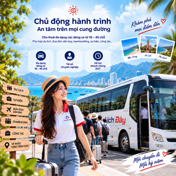 Thuê xê du lịch - banner thue xe du lich dulichdaytravel 02